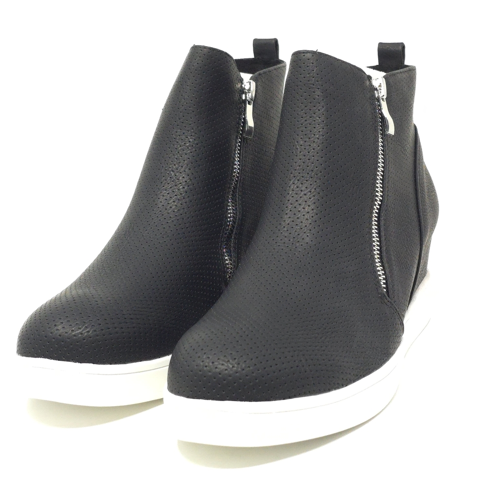Journee Collection Pennelope Wide Width Double Zip Wedge Sneakers 11W
